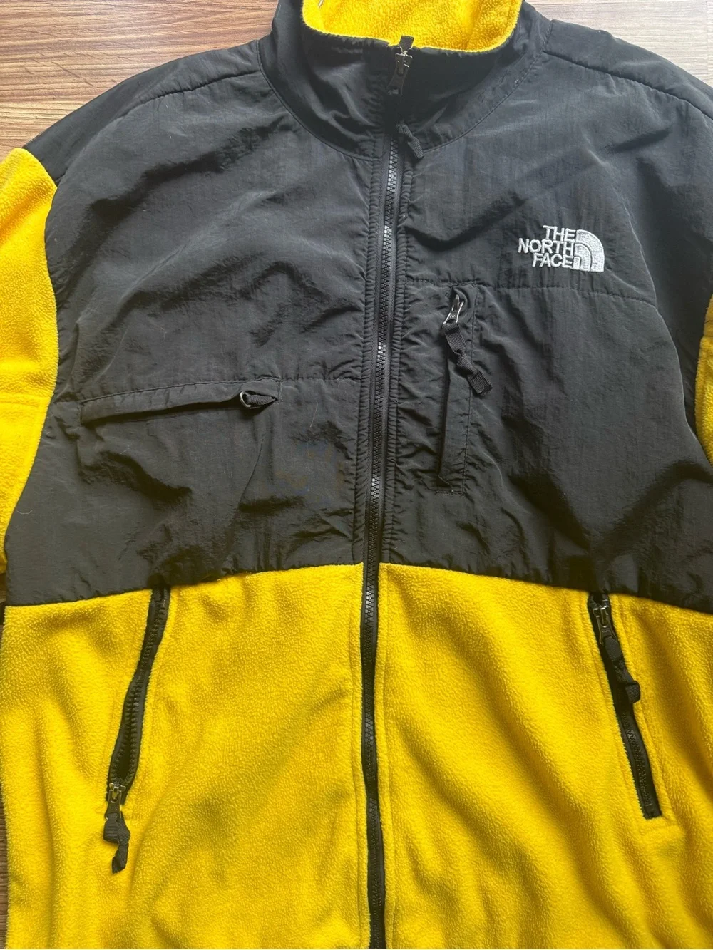 Vintage Denali The North Face Men’s Yellow and Black Performance Fleece Jacket